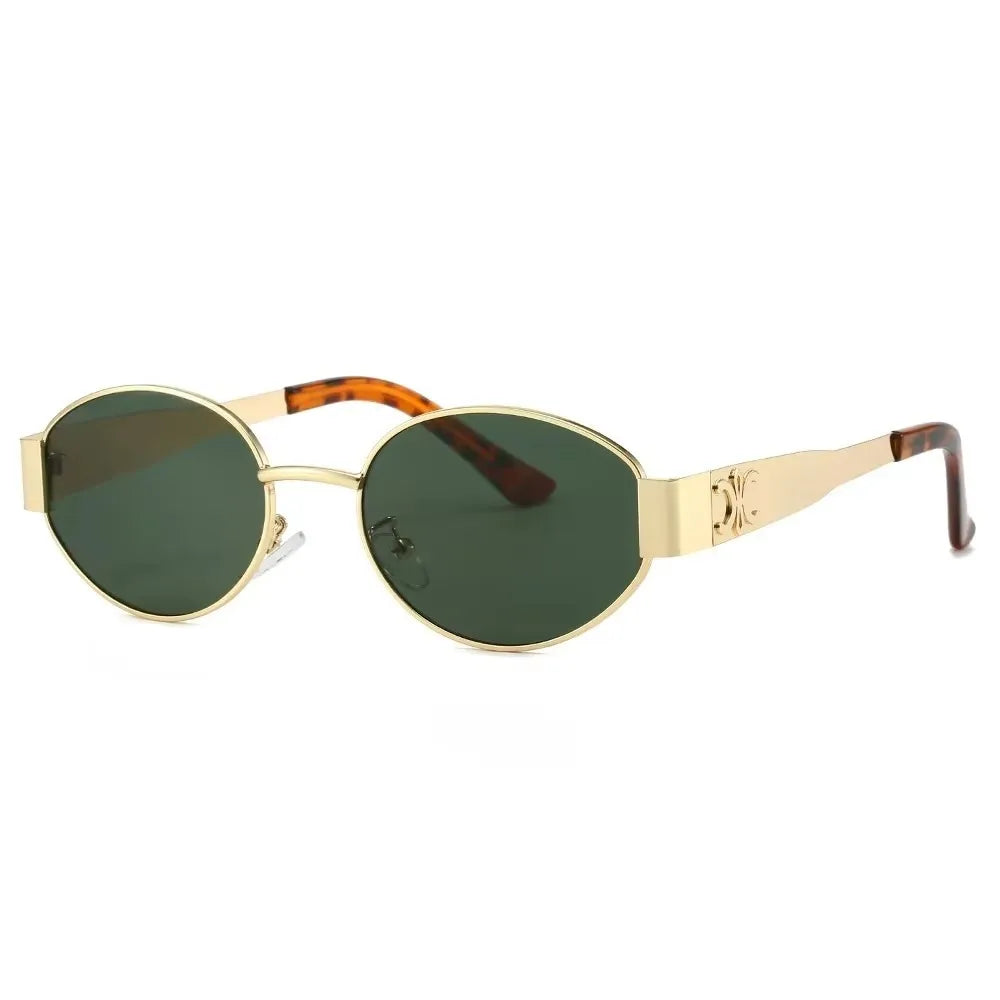 Retro Metal Oval Sunglasses