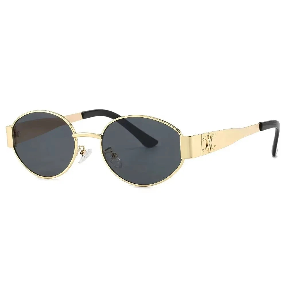 Retro Metal Oval Sunglasses