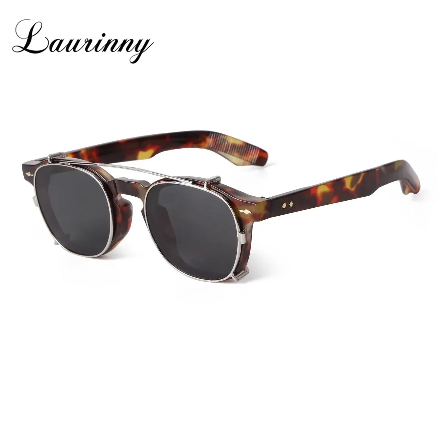 Vintage Clip-On Polarized Sunglasses