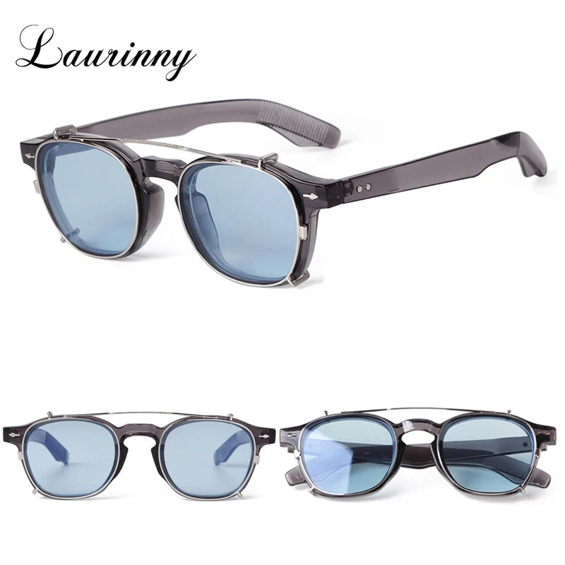 Vintage Clip-On Polarized Sunglasses