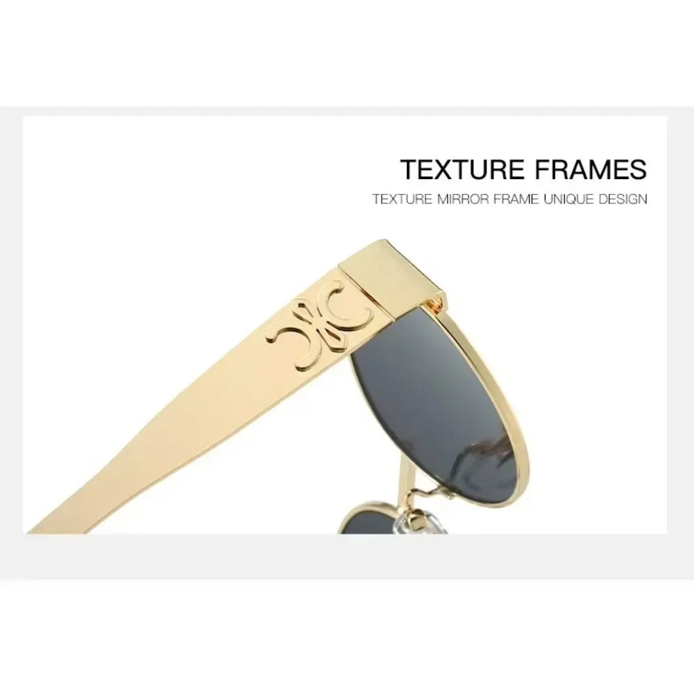 Retro Metal Oval Sunglasses