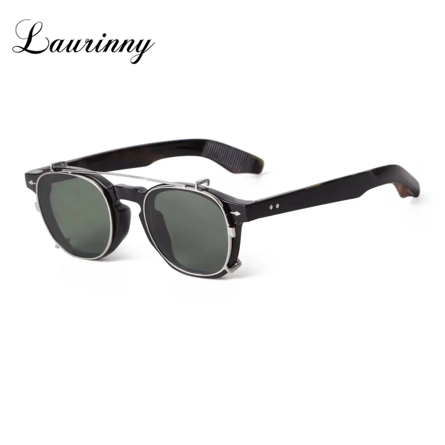 Vintage Clip-On Polarized Sunglasses