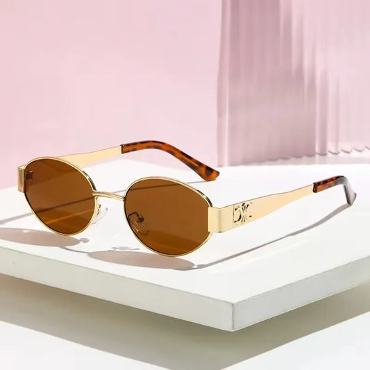 Retro Metal Oval Sunglasses